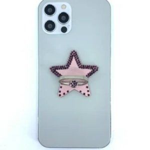 Pink star phone Ring Stand, Grip.